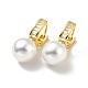 Boucles d'oreilles pendantes en perles de plastique avec zircone cubique transparente(X-EJEW-A070-18G)-1
