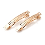 Iron Hair Barrette Findings, French Hair Clip Findings, Light Gold, 70mm(OHAR-PW0001-198KCG-C-1)