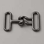 Alloy Snap Lock Clasps, Garment Clasps Findings, Gunmetal, 45x29.5x7mm(PALLOY-WH0107-01A-B)