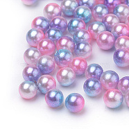 Rainbow Acrylic Imitation Pearl Beads, Gradient Mermaid Pearl Beads, No Hole, Round, Hot Pink, 2.5mm, about 60600pcs/500g(OACR-R065-2.5mm-A13)