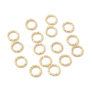 100Pcs Iron Jump Rings, Open Jump Rings, Textured Round Ring, Light Gold, 18 Gauge, 8x1mm, Inner Diameter: 6mm(IFIN-E017-01KCG)