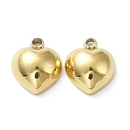 Ion Plating(IP) 304 Stainless Steel Charms, with Crystal Rhinestone, Heart Charm, Real 18K Gold Plated, 8.5x6x3.5mm, Hole: 1mm(STAS-Q254-18G)