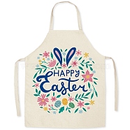 Cute Easter Egg Pattern Polyester Sleeveless Apron, with Double Shoulder Belt, for Household Cleaning Cooking, Blue, 680x550mm(PW-WG98916-18)