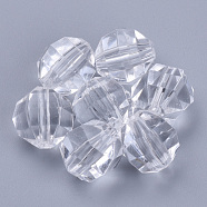 Transparent Acrylic Beads, Faceted, Round, Clear, 10x10mm, Hole: 1.8mm, about 940pcs/500g(TACR-Q256-10mm-V01)