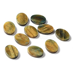 Natural Tiger Eye Cabochons, Oval, 16x12x3mm(G-C081-03B)