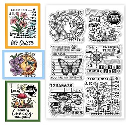 PVC Plastic Clear Stamps, for DIY Scrapbooking, Photo Album Decorative, Cards Making, Mixed Shapes, 160x110mm(DIY-WH0631-0366)