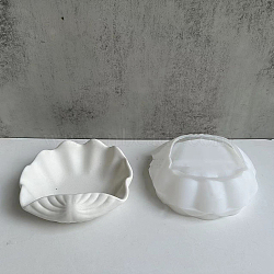 DIY Shell Shape Jewelry Plate Silicone Molds, Storage Molds, Resin Casting Molds, for UV Resin, Epoxy Resin Craft Making, White, 165x145x55mm(WG94474-02)
