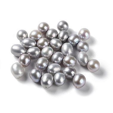 Dark Gray Rice Pearl Beads