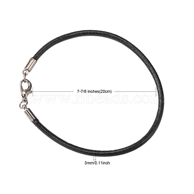 Cowhide Leather Cord Bracelet Making(AJEW-JB00016-03)-3