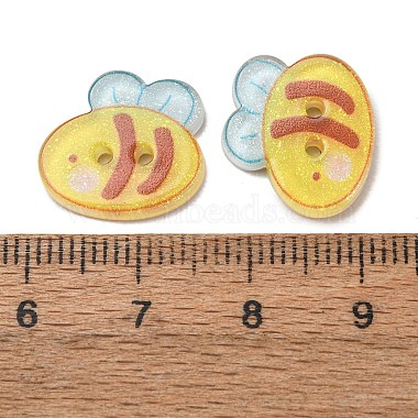 2 boutons de r&eacute;sine -hole(RE-CBABECA-02B)-3