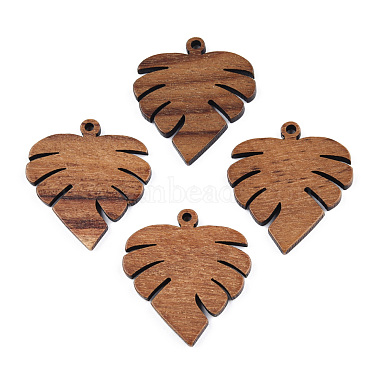 Natural Walnut Wood Pendants(WOOD-T023-21)-3