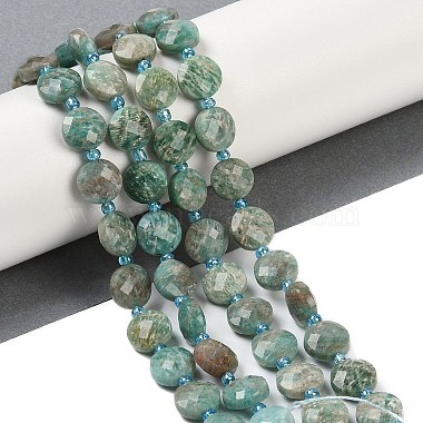 Flat Round Amazonite Beads