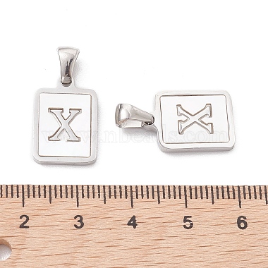 304 Stainless Steel Pave Shell Pendants(STAS-G327-01P-X)-3