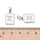 304 Stainless Steel Pave Shell Pendants(STAS-G327-01P-X)-3