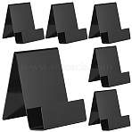 6Pcs Acrylic Book Stand for Kitchen Counter, Book Holder, Multifunctional Display Stand, Black, 75x103mm(ODIS-SP0001-04A)