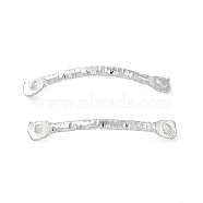 Iron Connector Charms, Curved Stick Links, Platinum, 15x2x3mm, Hole: 0.8mm(FIND-B028-02P)