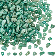 400Pcs Acrylic Beads, Imitation Gemstone, Chip, Sea Green, 4~13x4~6x4~5mm, Hole: 1.2mm, 400pcs/box(OACR-SC0001-33A)