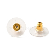 Brass Bullet Clutch Earring Backs, with Plastic Pads, Ear Nuts, Golden, 11x11x6.5mm, Hole: 1mm(KK-I057-G)