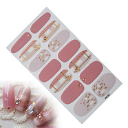 Full Cover Nail Art Stickers, Self-adhesive, For Nail Tips Decorations, Grid Pattern, Colorful, 10.5x5.7cm(X-MRMJ-Q084-PC357)