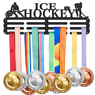 Iron Medal Hanger Holder Display Wall Rack, with Screws, Ice Hockey, Sports, 150x400mm(ODIS-WH0021-756)