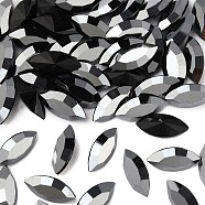 Preciosa&reg MAXIMA Crystal Fancy Stones, Czech Crystal, 435 14 615 Navette(Horse Eye), Unfoiled, 23980 272 Hematite, 15x7mm(X-PRC-FG15-23980-272)