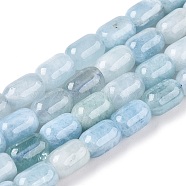 Natural Aquamarine Beads Strands, Column, 9~9.5x6mm, Hole: 0.9~1mm, about 42~43pcs/strand, 15.24~15.8''(38.7~39.5cm)(G-G980-35)