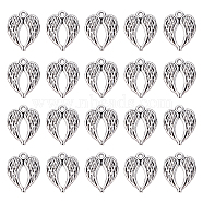 60Pcs Tibetan Style Alloy Pendants, Lead Free & Cadmium Free, Wing, Antique Silver, 21.5x17x2mm, Hole: 1.6mm(TIBE-SC0001-82)
