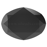 Preciosa&reg MAXIMA Crystal Fancy Stones, Czech Crystal, 435 12 601 Oval, Unfoiled, 23980 Jet, 18x13mm(X-PRC-FF18-23980)