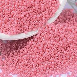 MIYUKI Round Rocailles Beads, Japanese Seed Beads, (RR4467) Duracoat Dyed Opaque Carnation, 15/0, 1.5mm, Hole: 0.7mm, about 5555pcs/bottle, 10g/bottle(SEED-JP0010-RR4467)