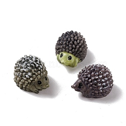 Mini Resin Display Decorations, Dollhouse Accessories, for Home Office Tabletop, Hedgehog, Mixed Color, 18x13x10.5~11.5mm(DJEW-G026-11)