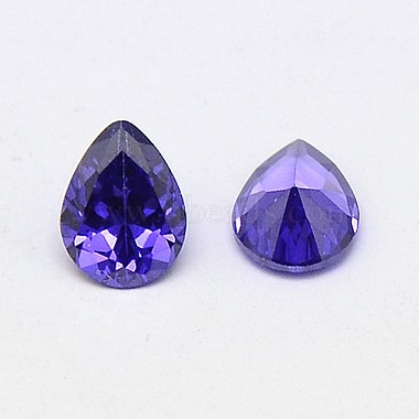 Cubic Zirconia Pointed Back Cabochons(ZIRC-M006-8x6mm)-3