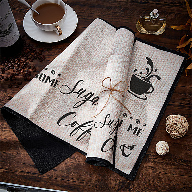 Posavasos de algodón y lino con tema de café.(AJEW-WH0201-017)-5