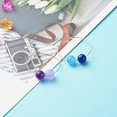 Natürliche gefärbte Malaysia-Jade-Perlen-Ohrringe für Mädchenfrauen(EJEW-JE04632-01)-4