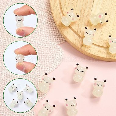 10個の手作りの凹凸のあるランプワークビーズ(LAMP-SZ0001-66A)-3