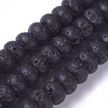 6mm Rondelle Lava Beads