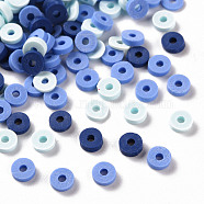 Handmade Polymer Clay Beads, Heishi Beads, for DIY Jewelry Crafts Supplies, Disc/Flat Round, Medium Turquoise, 4.5x1.5mm, Hole: 1.5mm, about 41000pcs/1000g(CLAY-T019-04C)
