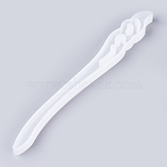 Hairpin DIY Silicone Molds, Resin Casting Molds, For UV Resin, Epoxy Resin Jewelry Making, Hair Stick Molds, White, 18.2x2.15x1.1cm(DIY-WH0072-19)