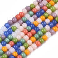 Opaque Glass Beads Strands, Rondelle, Mixed Color, 3x2.5mm, Hole: 0.7mm, about 137~142pcs/strand, 13.58 inch~14.17 inch(34.5cm~36cm)(GLAA-T006-10B)
