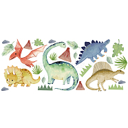 PVC Wall Stickers, for Home Living Room Bedroom Decoration, Dinosaur, Colorful, 34x83cm(DIY-WH0228-027)