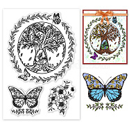 Custom PVC Plastic Clear Stamps, for DIY Scrapbooking, Photo Album Decorative, Cards Making, Tree of Life, 160x110mm(DIY-WH0618-0092)