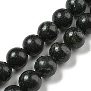 Natural Serpentine Beads Strands, Round, 10mm, Hole: 0.8mm, about 36pcs/strand, 14.96''~15.16''(38~38.5cm)(G-P504-10mm-01)