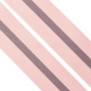 Chinlon Ribbon, Packaging Accessories, Stripe Pattern, Pink, 1-1/8 inch(27x0.3mm), about 20 yards/roll(SRIB-TAC0001-08B)