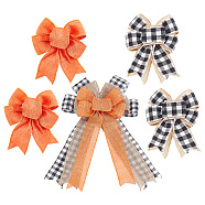 CHGCRAFT 5Pcs 3 Style Ployester Bowknot Display Decoration, with Twist Tie, Thanksgiving Day Theme, Mixed Color, 450x290x40mm and 175x150x19.5~24mm(DIY-CA0004-36)