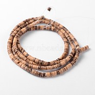 Natural Coconut Column Bead Strands, 3~4x1.5~5mm, Hole: 1mm, about 208pcs/strand, 23.6 inch(COCB-O001-14)