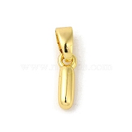 Rack Plating Brass Charms, Real 18K Gold Plated, Long-Lasting Plated, Cadmium Free & Lead Free, Letter I, 9.5x3x2.5mm, Hole: 5x2.5mm(KK-C053-04G-I)