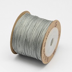 Nylon Threads, Silver, 0.6mm, about 109.36 yards(100m)/roll(NWIR-N003-0.6mm-05G)