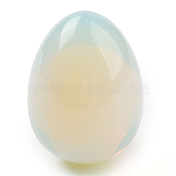 Opalite Palm Stones, Egg Reiki Polished Healing Pocket Stone for Anxiety Stress Relief Therapy, Easter Decor, 48x35~36mm(G-I367-04I)