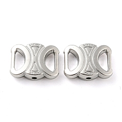 Rack Plating Alloy Beads,  Lead Free & Cadmium Free & Nickel Free, Bowknot, Platinum, 12x17x5mm, Hole: 1.6mm(PALLOY-Z022-12P)