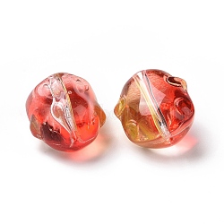 Transparent Czech Glass Beads, Rabbit, Red, 17.5x15x11.5mm, Hole: 1.4mm(GLAA-G079-03G)