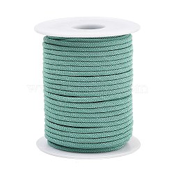 Nylon Threads, Milan Cords/Twisted Cords, Turquoise, 3mm, about 21.87 yards(20m)/roll(NWIR-P018-42)